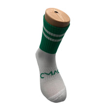 Load image into Gallery viewer, CMAC Midi Sock Green/White
