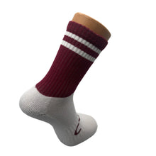 Load image into Gallery viewer, CMAC Midi Sock Maroon/White
