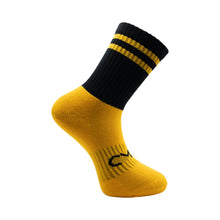 Load image into Gallery viewer, CMAC Midi Sock Black/Amber
