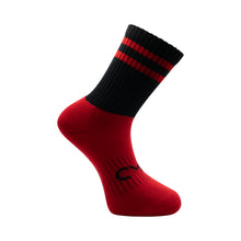 Load image into Gallery viewer, CMAC Midi Sock Red/Black
