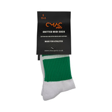 Load image into Gallery viewer, CMAC Midi Sock Green/White
