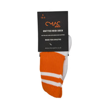 Load image into Gallery viewer, CMAC Midi Sock Orange/White
