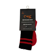 Load image into Gallery viewer, CMAC Midi Sock Red/Black
