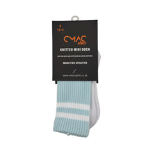Load image into Gallery viewer, CMAC Midi Sock Sky/White
